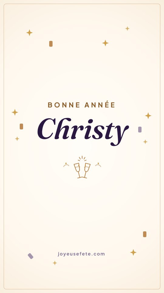 Image « Bonne année Christy » au format story