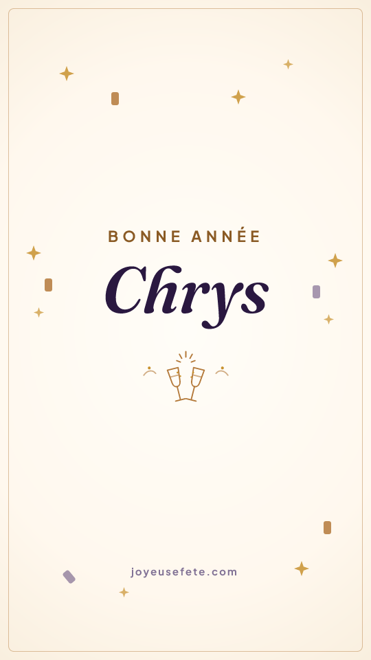 Image « Bonne année Chrys » au format story