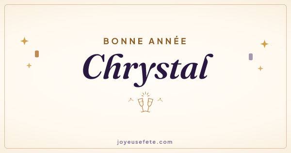 Image « Bonne année Chrystal » au format large