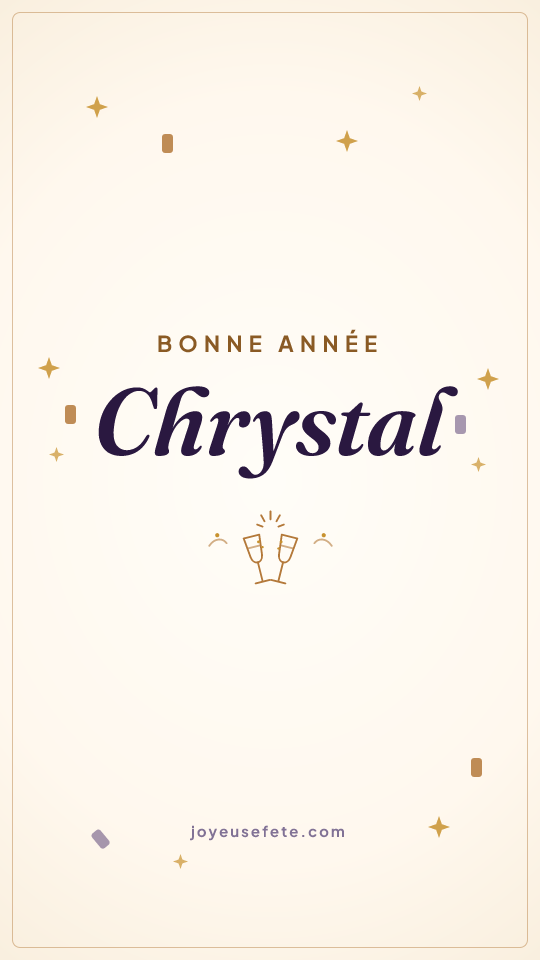 Image « Bonne année Chrystal » au format story