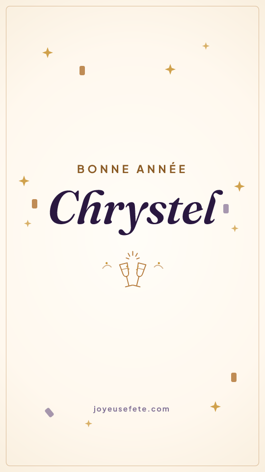Image « Bonne année Chrystel » au format story