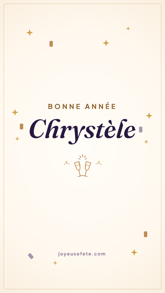 Image « Bonne année Chrystèle » au format story