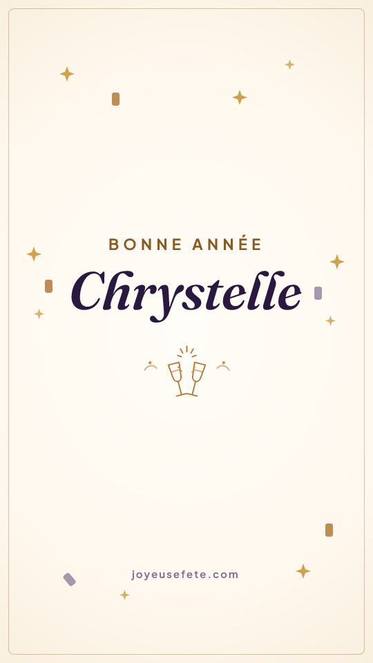 Image « Bonne année Chrystelle » au format story