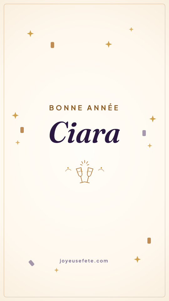 Image « Bonne année Ciara » au format story