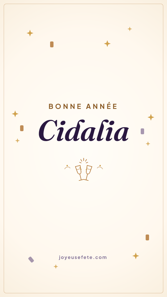 Image « Bonne année Cidalia » au format story