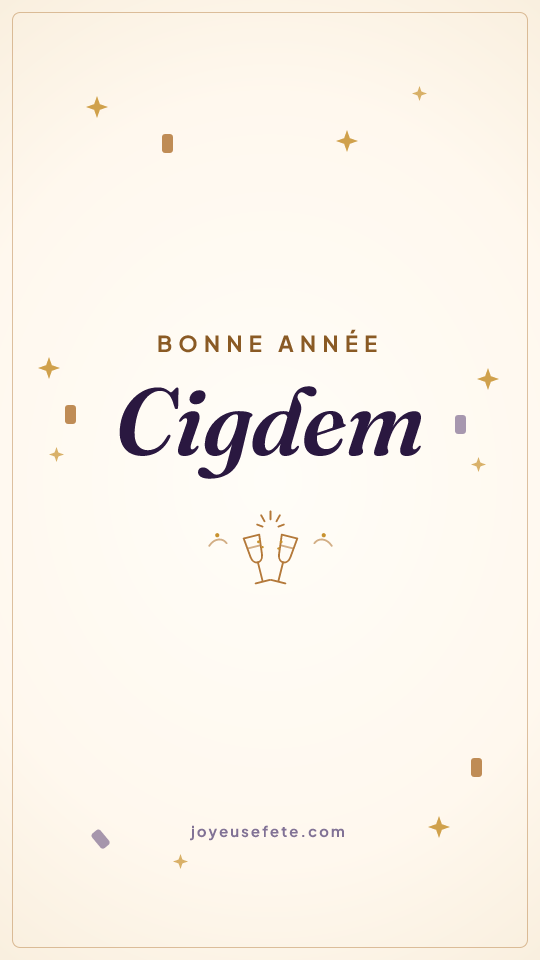 Image « Bonne année Cigdem » au format story