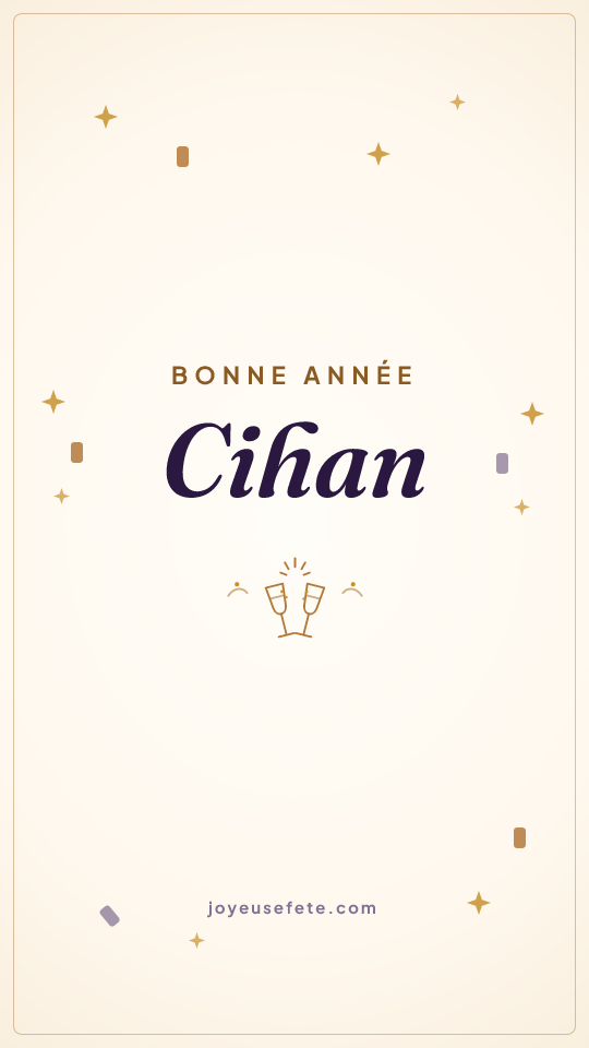 Image « Bonne année Cihan » au format story