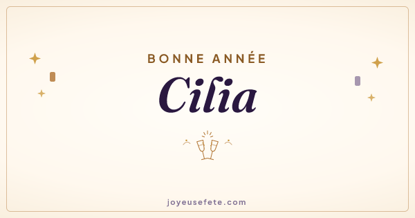 Image « Bonne année Cilia » au format large