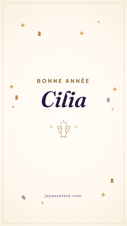 Image « Bonne année Cilia » au format story