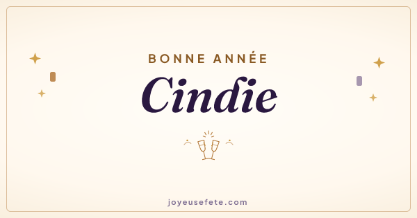 Image « Bonne année Cindie » au format large