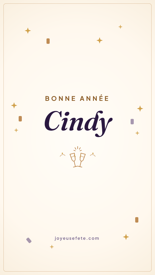 Image « Bonne année Cindy » au format story