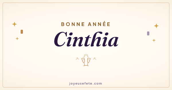 Image « Bonne année Cinthia » au format large