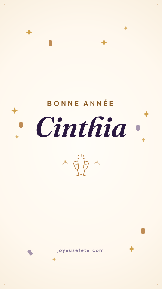 Image « Bonne année Cinthia » au format story