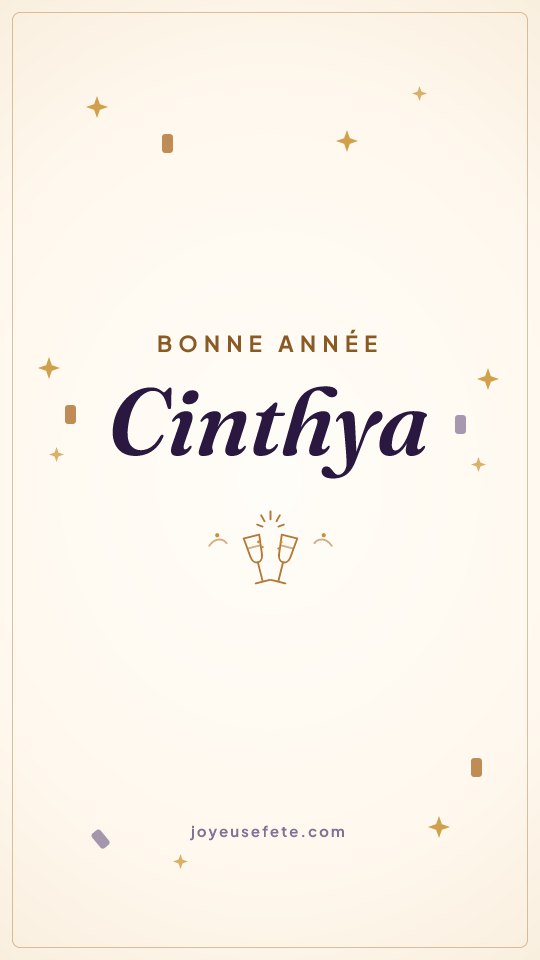 Image « Bonne année Cinthya » au format story