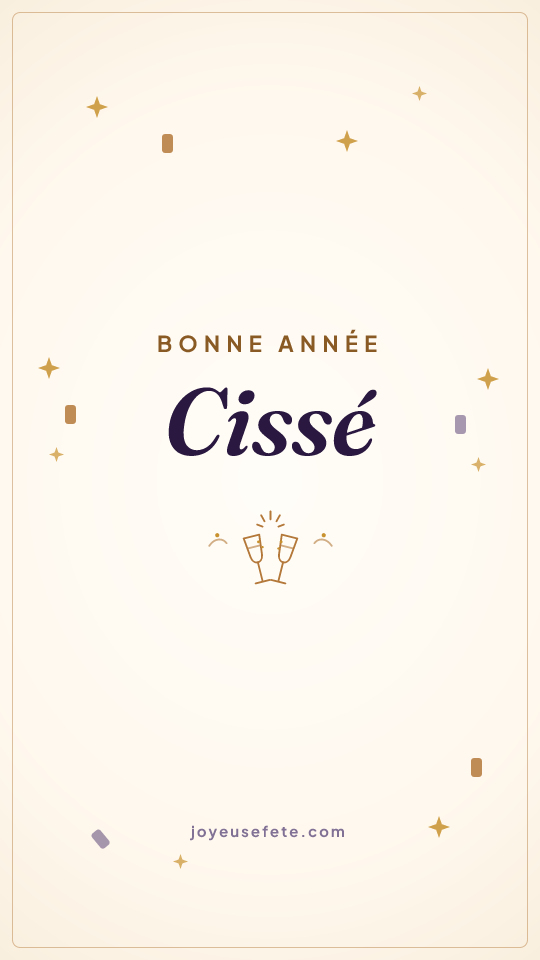 Image « Bonne année Cissé » au format story