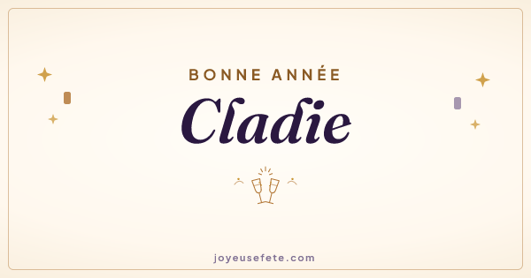 Image « Bonne année Cladie » au format large
