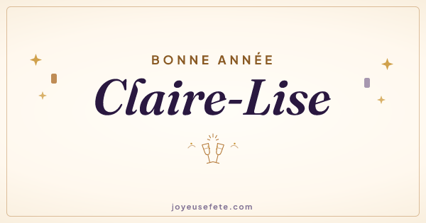 Image « Bonne année Claire-Lise » au format large