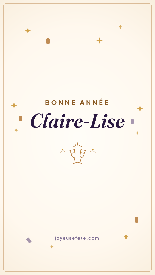 Image « Bonne année Claire-Lise » au format story