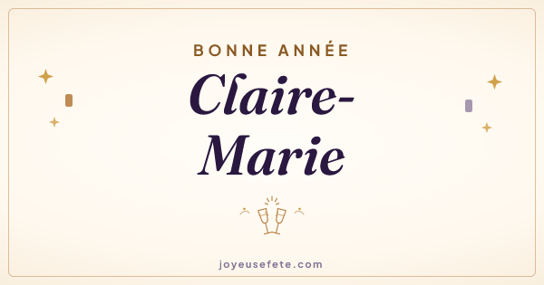 Image « Bonne année Claire-Marie » au format large