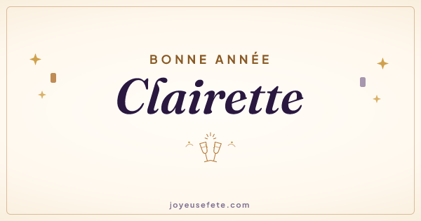 Image « Bonne année Clairette » au format large