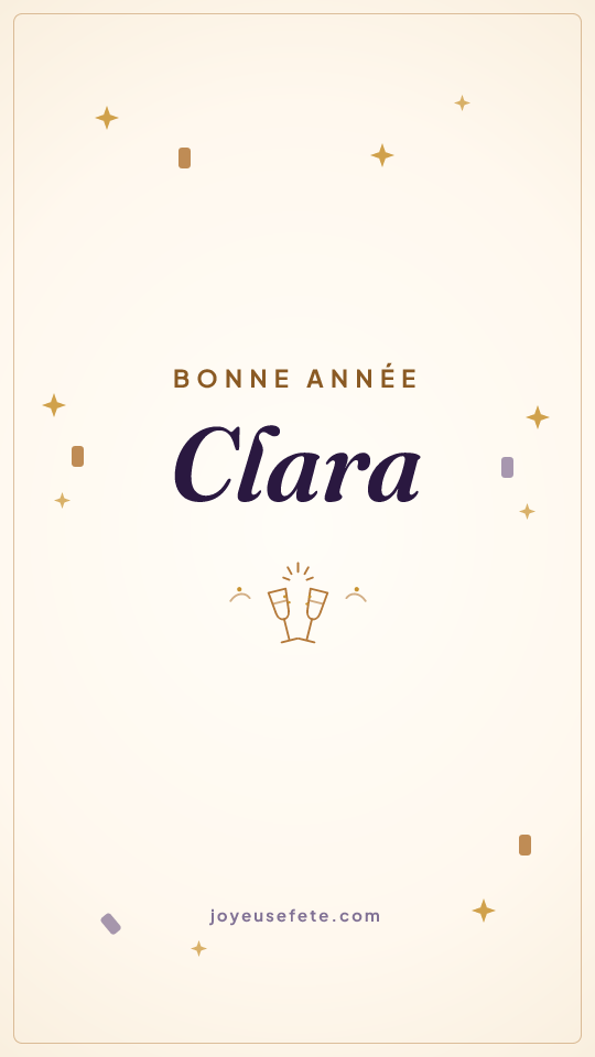 Image « Bonne année Clara » au format story