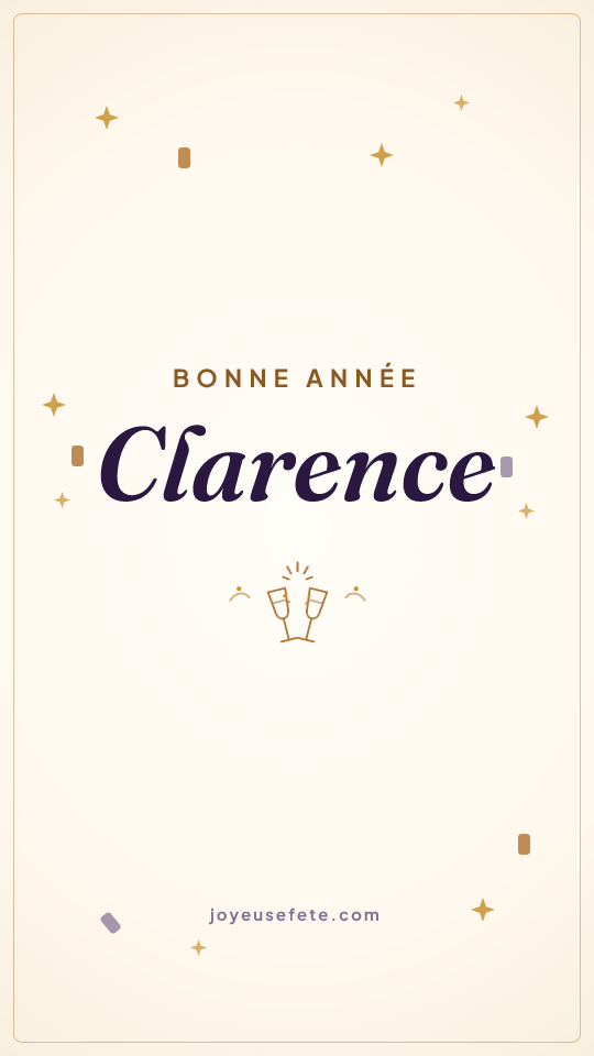 Image « Bonne année Clarence » au format story