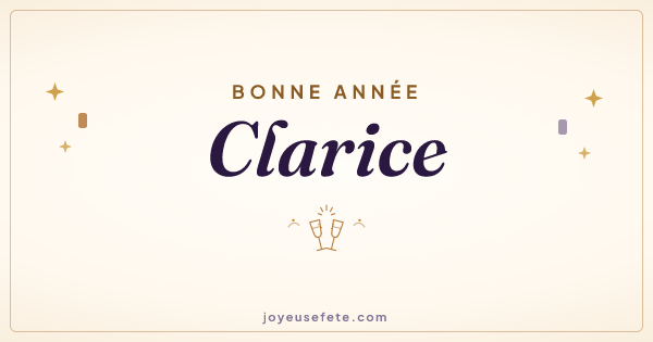 Image « Bonne année Clarice » au format large
