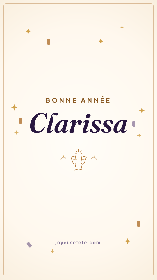 Image « Bonne année Clarissa » au format story