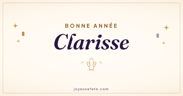 Image « Bonne année Clarisse » au format large