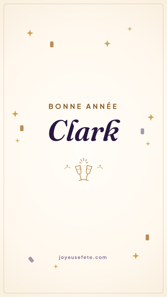 Image « Bonne année Clark » au format story