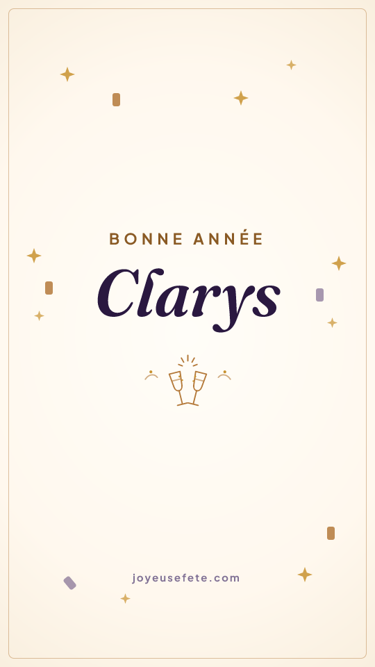 Image « Bonne année Clarys » au format story