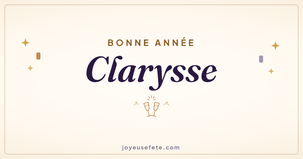 Image « Bonne année Clarysse » au format large