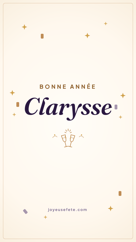 Image « Bonne année Clarysse » au format story