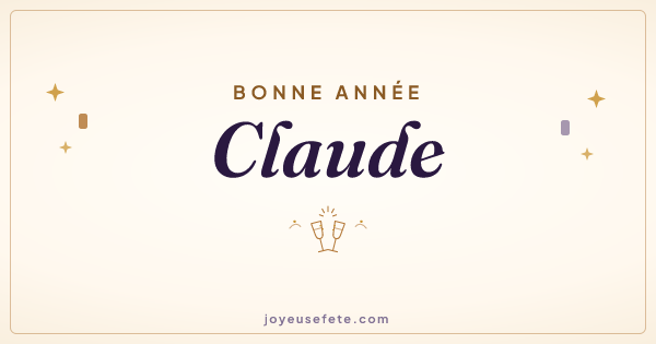 Image « Bonne année Claude » au format large