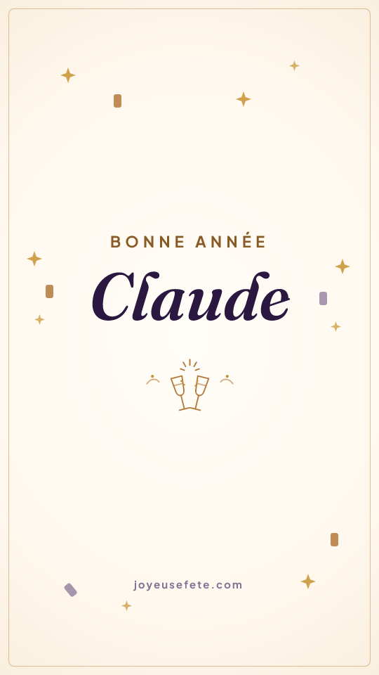 Image « Bonne année Claude » au format story