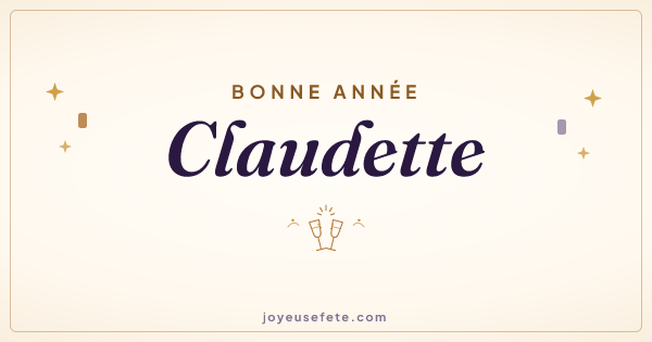 Image « Bonne année Claudette » au format large
