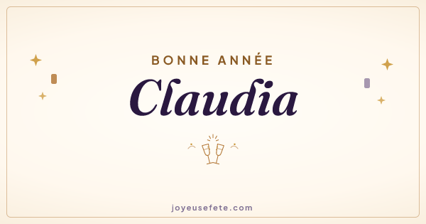 Image « Bonne année Claudia » au format large