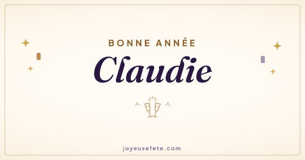 Image « Bonne année Claudie » au format large
