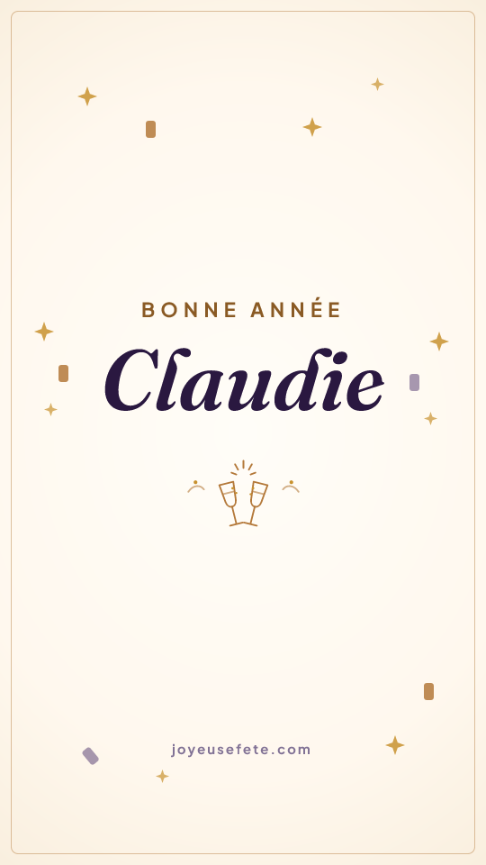 Image « Bonne année Claudie » au format story