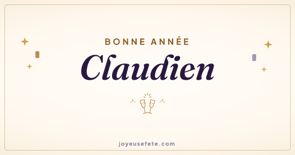 Image « Bonne année Claudien » au format large