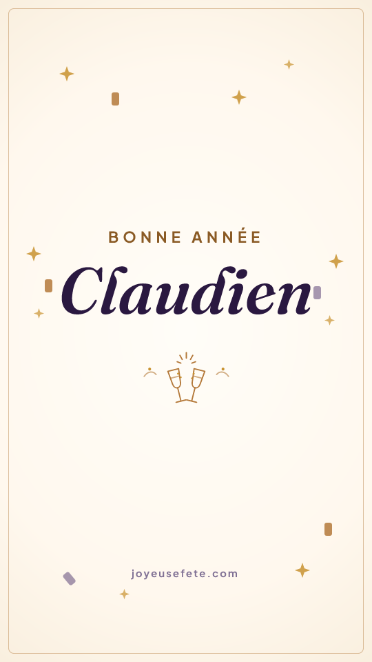 Image « Bonne année Claudien » au format story