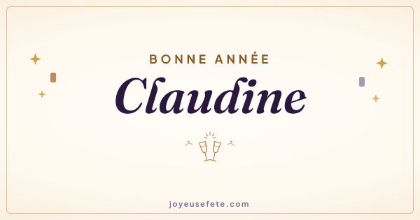 Image « Bonne année Claudine » au format large