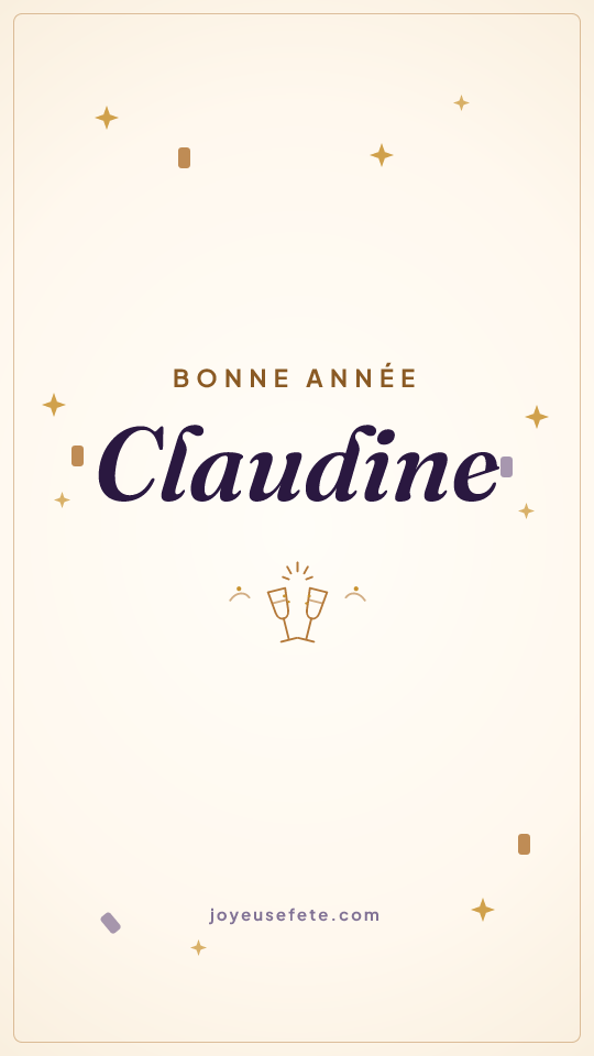 Image « Bonne année Claudine » au format story