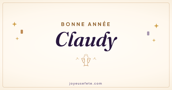 Image « Bonne année Claudy » au format large