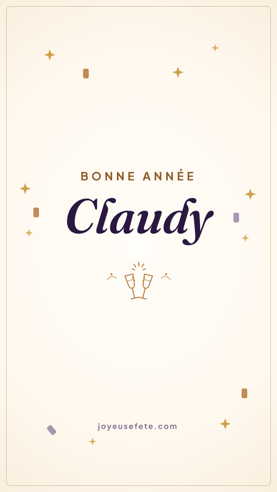 Image « Bonne année Claudy » au format story