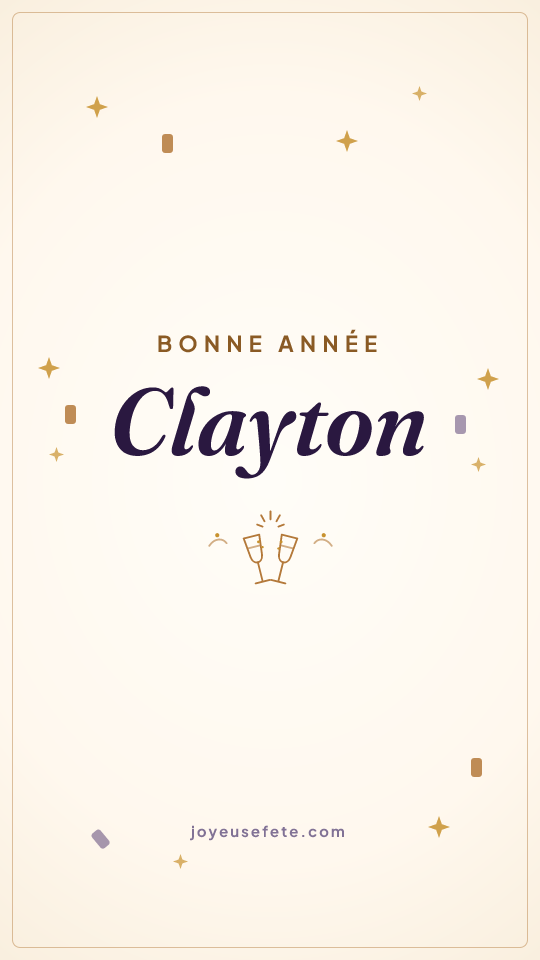 Image « Bonne année Clayton » au format story