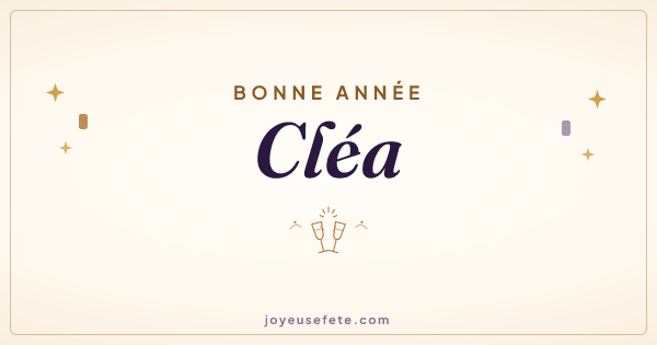 Image « Bonne année Cléa » au format large