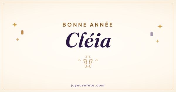 Image « Bonne année Cléia » au format large