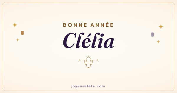 Image « Bonne année Clélia » au format large