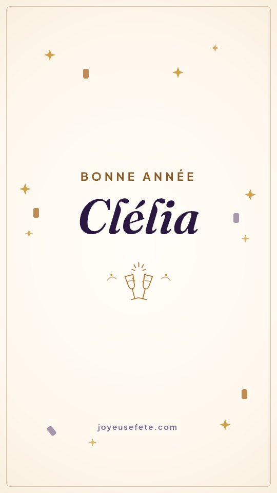 Image « Bonne année Clélia » au format story